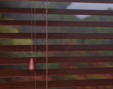 50mm privacy old teak open Wellingborough blinds