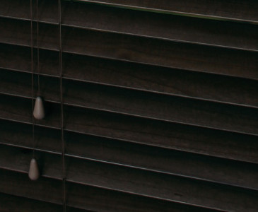 63mm privacy black walnut open Wellingborough blinds